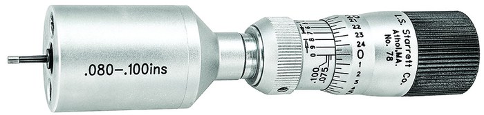 Picture of Starrett 78Xtz-100 Inside Bore Gage Micrometer, .080-.100", .0001"