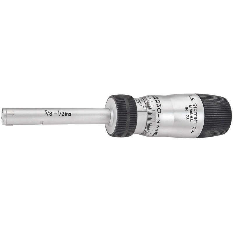Picture of Starrett 78Xtz-500 Inside Bore Gage Micrometer, 3/8-1/2", .00025"