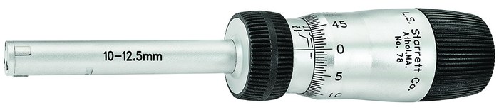 Picture of Starrett 78Mxtz-12.5 Inside Bore Gage Micrometer, 10-12.5mm, 0.005mm, 0.004mm