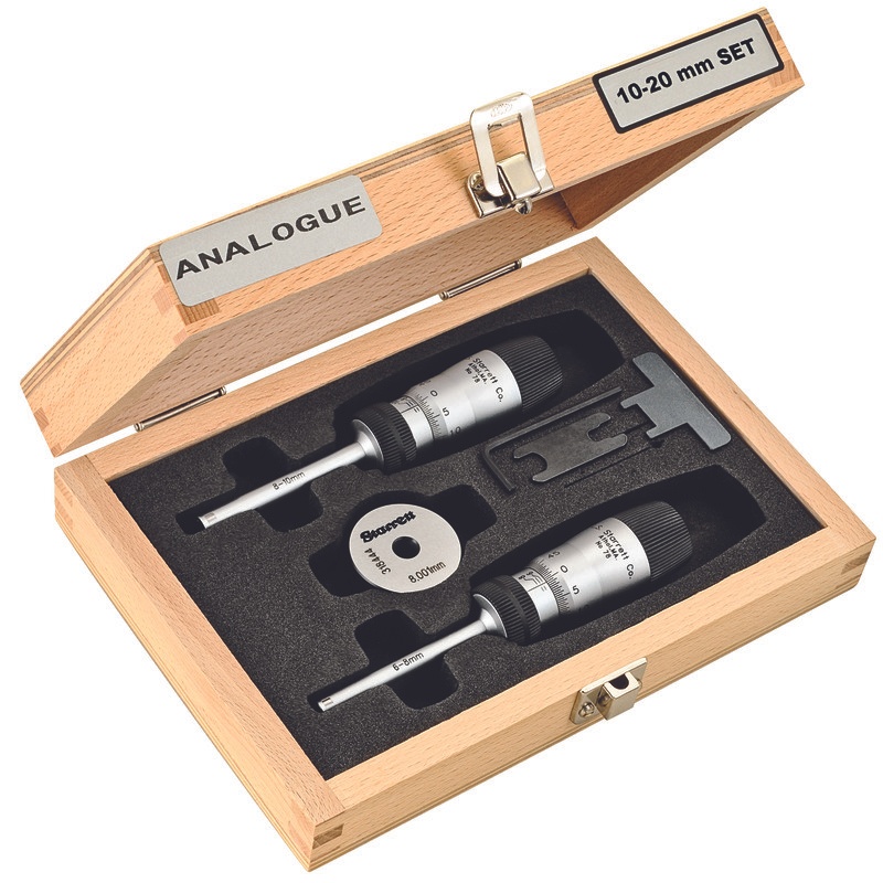 Picture of Starrett S78Mxtcz Inside Bore Gage Micrometer Set, 6-10mm, 0.005mm