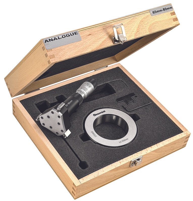 Picture of Starrett 78Mxtz-80 Inside Bore Gage Micrometer, 65-80mm, 0.005mm, 0.005mm