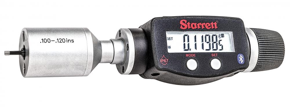 Picture of Starrett 770Bxtz-100 Electronic Digital Internal Micrometer With Bluetooth, Spc Output, .100-.120" Range, .00005" Res.