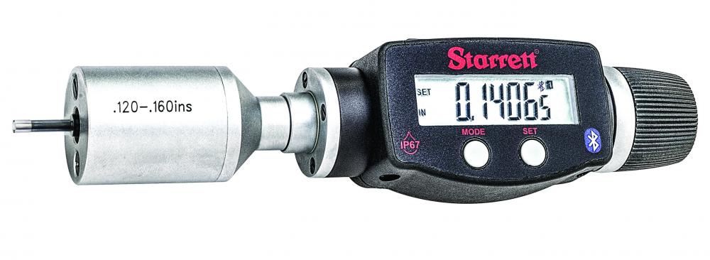 Picture of Starrett 733.1Xflz-24 Electronic Digital Internal Micrometer With Bluetooth, Spc Output, .120-.160" Range, .00005" Res.