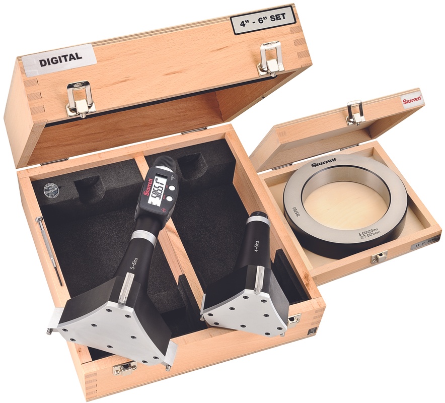 Picture of Starrett S770Bxtgz Electronic Internal Micrometer Set, 3-Point Contact (4-6" (100-150mm) Range) And Built-In Bluetooth