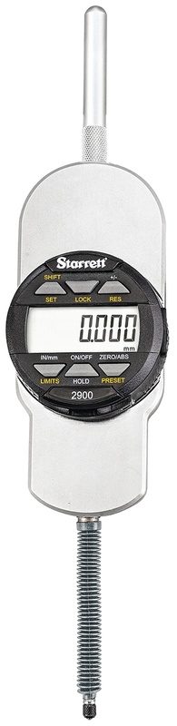 Picture of Starrett 2900-4M-50 Digital Indicator, IP67 Protection, SPC Output, 50mm/2" Range,, 0.01mm/0.001mm/.0005"/.0001"/.00005" Res.