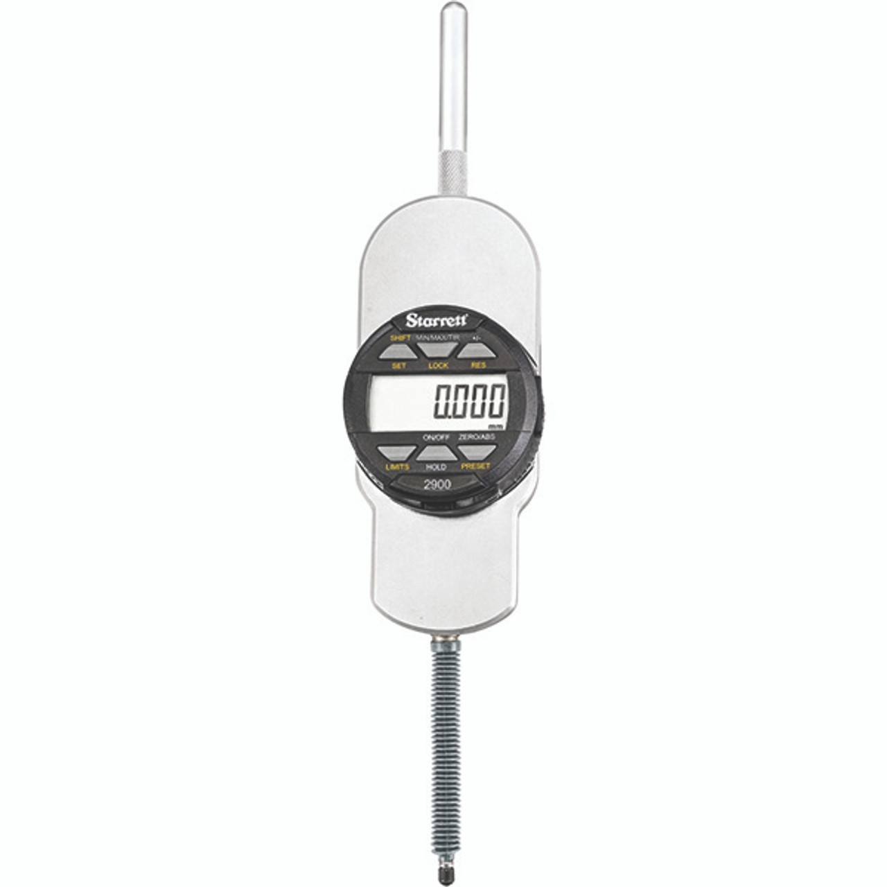 Picture of Starrett 2900-4ME-50 Digital Indicator, IP67 Protection, SPC Output, 12mm Range, 0.01mm/0.001mm Res.