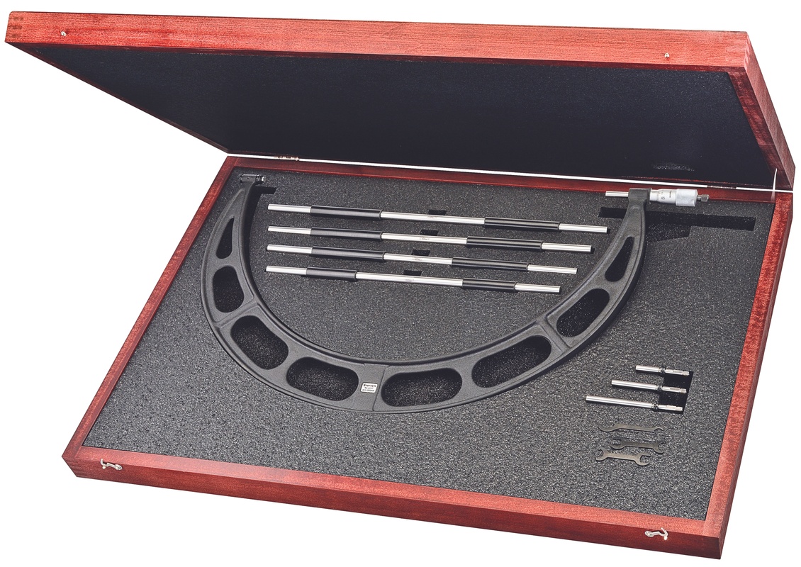 Picture of Starrett 224.1Merlz Micrometer Anvil Interchangeable Anvil Micrometer 400-500mm W Case