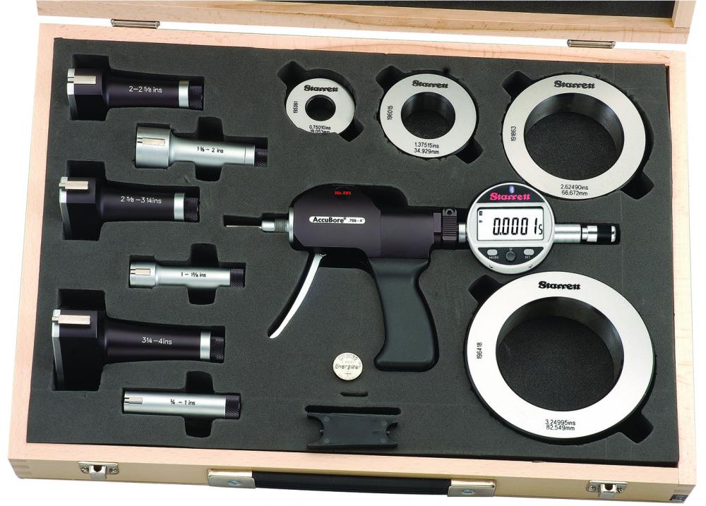 Picture of AccuBore Electronic Bore Gage Set, 3-Point Contact (.750-4" (20-100mm) Range) and built-in Bluetooth