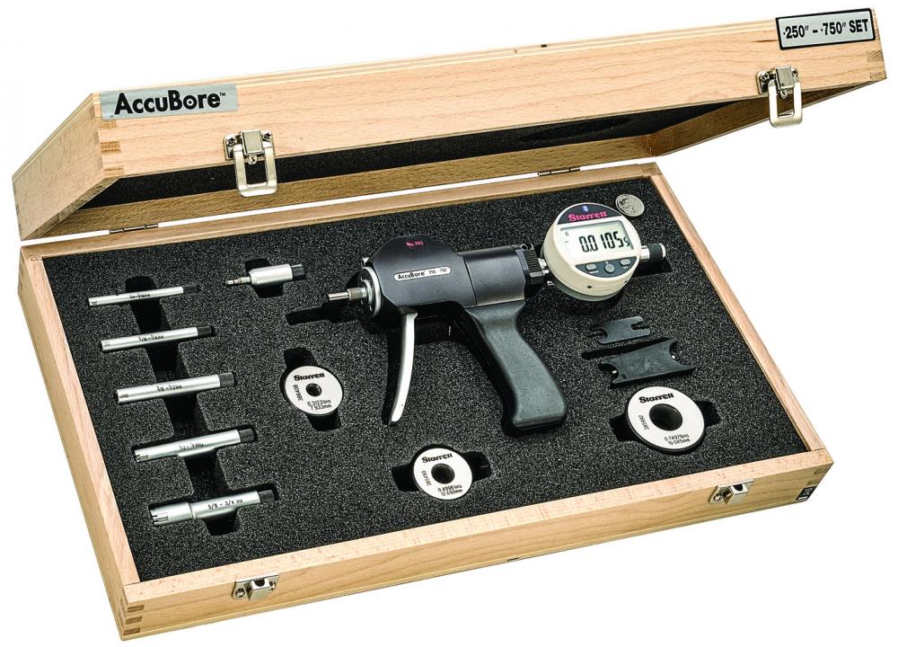 Picture of AccuBore Electronic Bore Gage Set, 3-Point Contact (.250-.750" (60-20mm) Range) and built-in Bluetooth