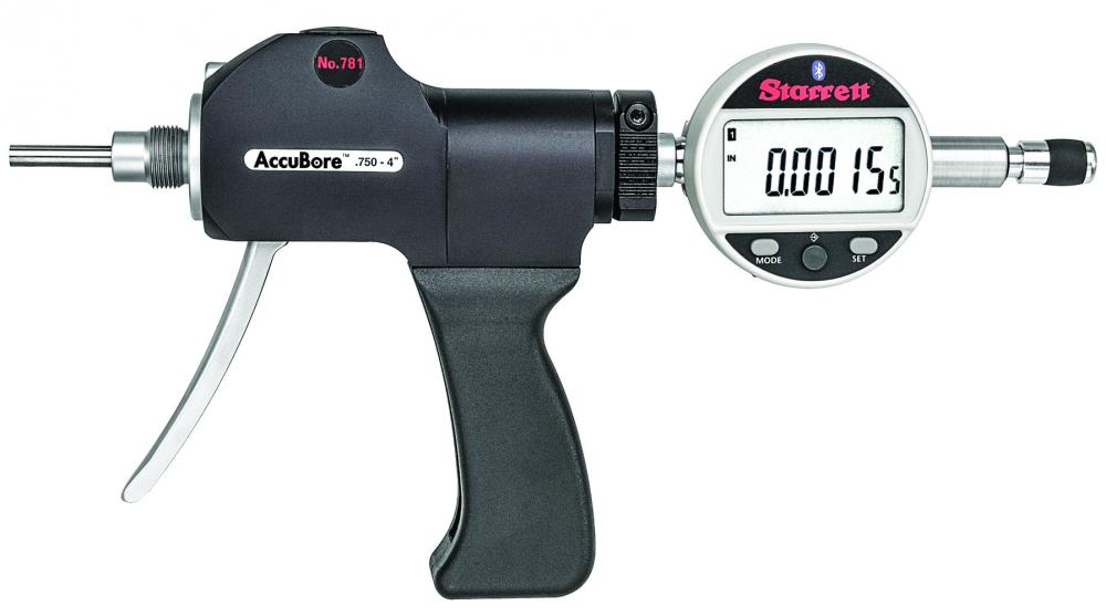 Picture of AccuBore Electronic Pistol Grip Gage Only With Indicator, SPC Output, 3/4-4" Range, .00005" Res.