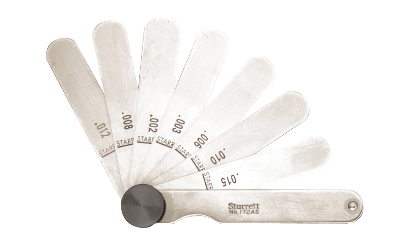 Picture of Starrett 172As Ss Thickness Gage, 9 Leaves 0. 0015" To 0.015"