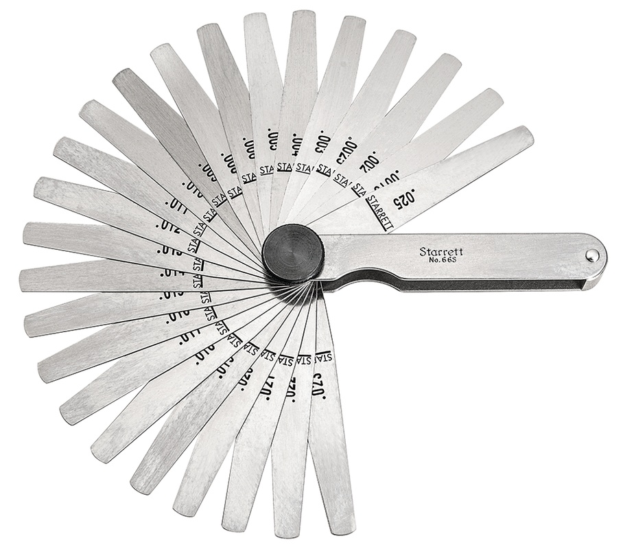 Picture of Starrett 66Ts Ss Thickness Gage, 26 Leaves 0.0015" To 0.025"