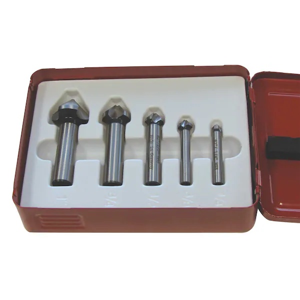 Picture of STM 121060 5Pc 90º 3-Flute HSS Countersink Set