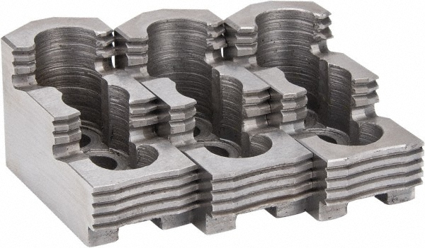 Picture of STM 492000 200-220mm Hard Top Jaws STM 200-220mm Hard Top Jaws With Inch Serration (Set Of 3)