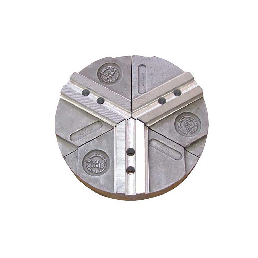 Picture of STM 658260 Pie Jaw STM 12" Diameter X 4" Height Aluminum Pie Jaws With Metric Serration (Set Of 3) For 12" Chucks