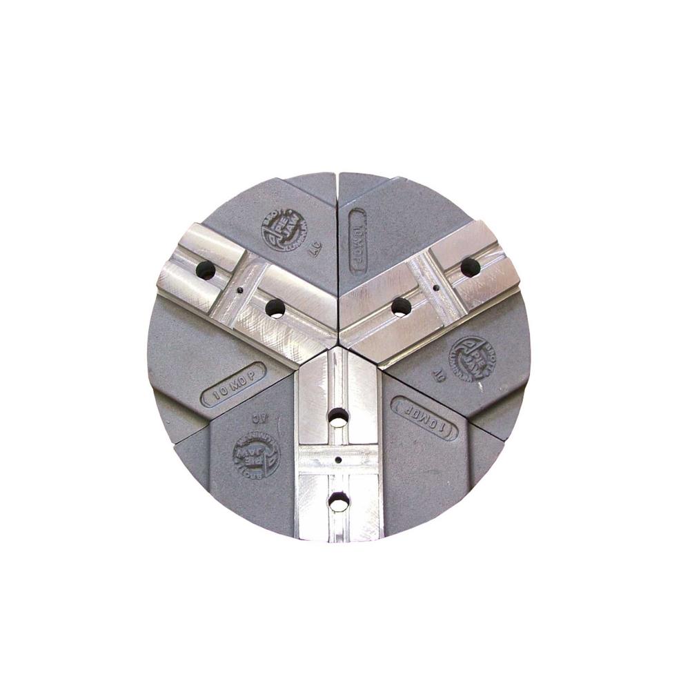 Picture of STM 658304 Pie Jaw STM 15" Diameter X 4" Height Aluminum Pie Jaws With American Tongue And Groove (Set Of 3) For 15" Chucks