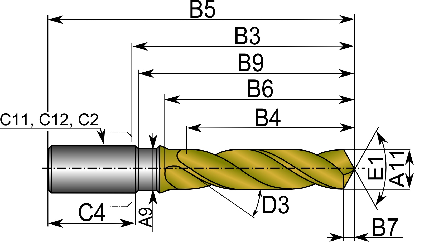 Picture of Sumitomo 5VHY294 MDW0460HGS8 4.6mm 8XD Drill