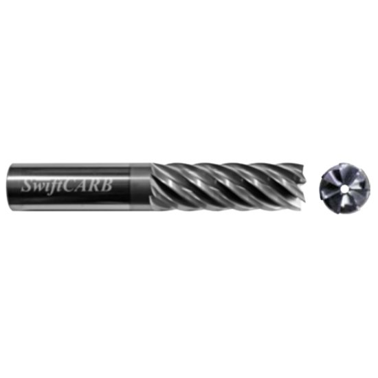 Picture of Swiftcarb XM10007FK00BRL0M Dia 1 SH 1.00 LOC 2.00 OAL4.50 End Mill Standard Flute Variable Helix Carbide AlTiN Single End Corner Radius0.1200 3.05mm