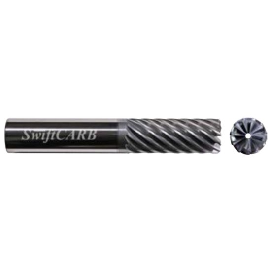 Picture of Swiftcarb XM1000BEI009RLCM Dia 1 SH 1.00 LOC 1.6250 OAL4.00 End Mill Standard Flute Variable Helix Carbide AlTiN Single End Corner Radius0.1200 3.05mm