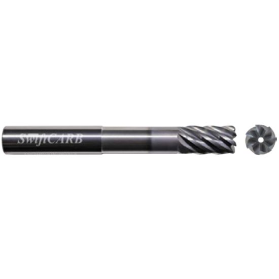 Picture of Swiftcarb XT05007BUH2ETCCM Dia 1/2 SH 0.50 LOC 0.7500 OAL5.00 End Mill Standard Flute Variable Helix Carbide AlTiN Single End Corner Radius0.0600 1.52mm