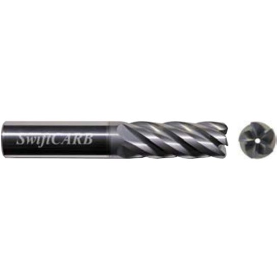 Picture of Swiftcarb XT07505F8009TC0M Dia 3/4 SH 0.7500 LOC 1.8750 OAL5.00 End Mill Standard Flute Variable Helix Carbide AlTiN Single End Corner Radius0.0600 1.52mm