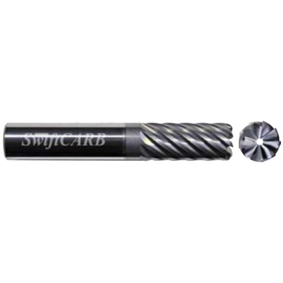 Picture of Swiftcarb XT07509BU005TCCM Dia 3/4 SH 0.7500 LOC 0.7500 OAL3.00 End Mill Standard Flute Variable Helix Carbide AlTiN Single End Corner Radius0.0600 1.52mm