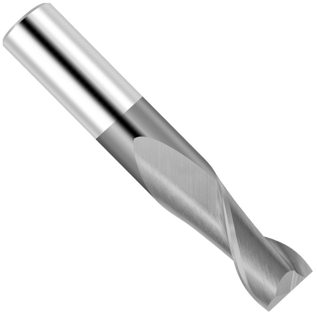Picture of 2 Flute Solid Carbide TiAlN coated Single End, TMX End Mill; 1/2" cutting diamter x 1/2" shank 1" (LOC) x 3" (OAL)