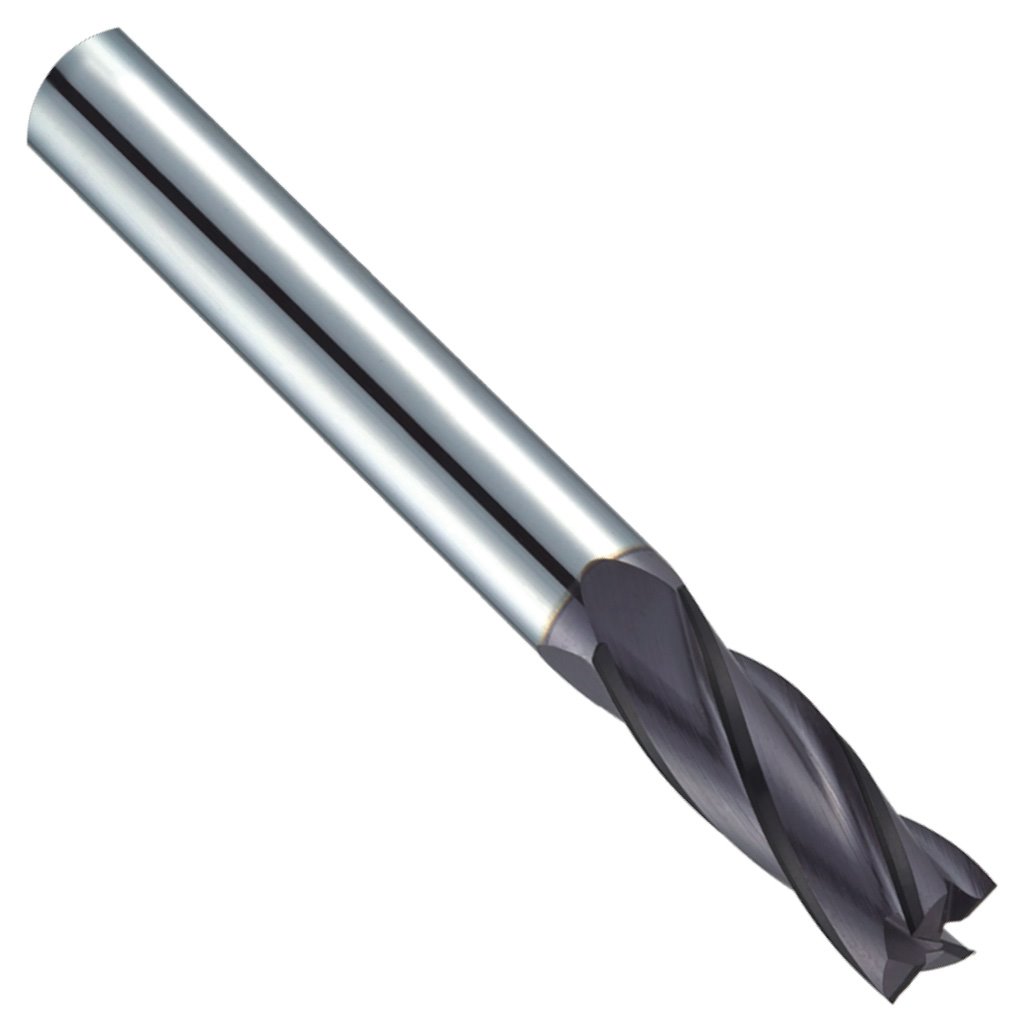 Picture of 4 Flute Solid Carbide Long TiAlN coated Single End, TMX End Mill; 5/8" Dia x 5/8" shank x 2-1/4" (LOC) x 5" (OAL)