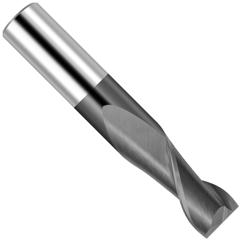 Picture of 2 Flute Solid Carbide Single End TiAlN coated, Metric TMX End Mill; 3 mm (.1181") Dia x 3 mm shank x 12 mm Length of cut (LOC) x 38 mm (OAL)