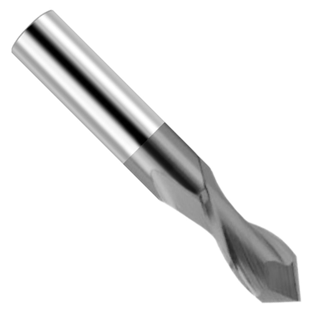 Picture of 2 Flute Solid Carbide 90Point Angle TiAlN coated TMX Drill Mill: 1/4" Dia x 3/4" (LOC) x 2-1/2" (OAL)