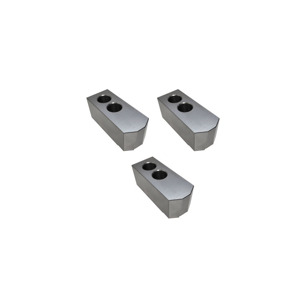 Picture of Soft Top Jaws for Power Chuck, 3-780 or 3-781, 3-770, 3-771 Series, 8 inch, 3 Piece Set, 1.5mm x 60 Serration TMX-Toolmex