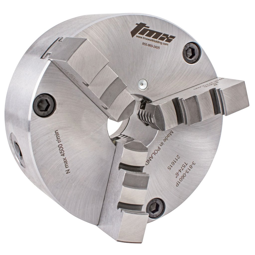 Picture of Toolmex 3-813-0601P Scroll Chuck .650 Bar Capacity 3 Jaws 6.3000 160.00mm Dia