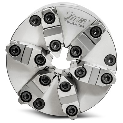 Picture of 6-Jaw(Two Piece) Precision Forged Steel Scroll Chuck ront Mount Plain Back, 6in, Made In USA