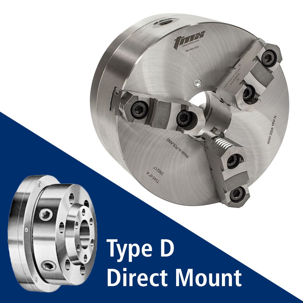 Picture of Toolmex 3-823-1636P Scroll Chuck .350 Bar Capacity 3 Jaws 15.7500 400.00mm Dia