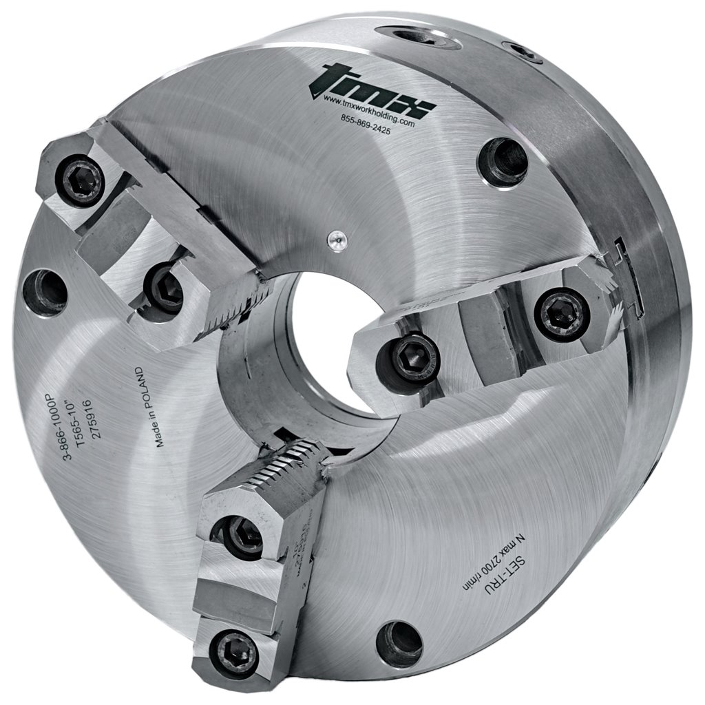 Picture of Toolmex 3-866-1000P Scroll Chuck .990 Bar Capacity 3 Jaws 9.8400 249.90mm Dia