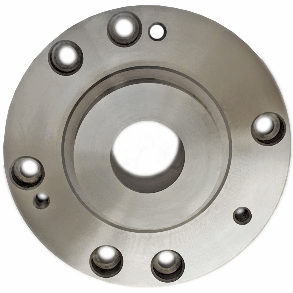Picture of 8" Steel Base Plate for Set-Tru Chucks for HAAS Rotary Tables HRT310 82.6mm hub,, small platter