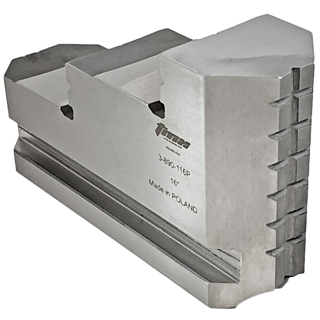 Picture of TMX American Tongue and Groove Jaw System, Hard Solid Reversible Jaws, 16 inch, for 4-Jaw Independent Chucks, 1 Piece, TMX