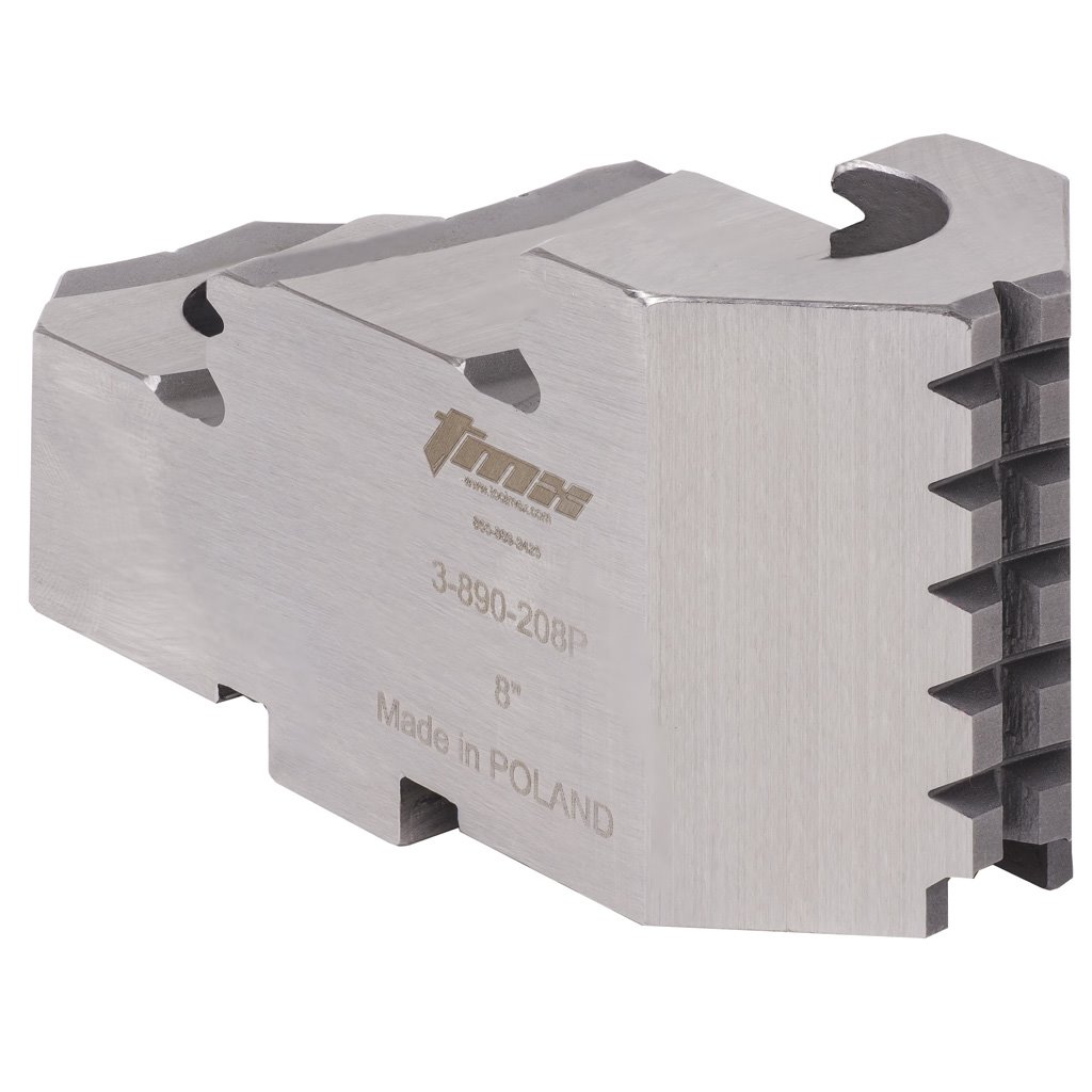 Picture of TMX American Tongue and Groove Jaw System, Hard Top Jaws, 10 inch, for 4-Jaw Independent Chucks, 1 Piece, TMX