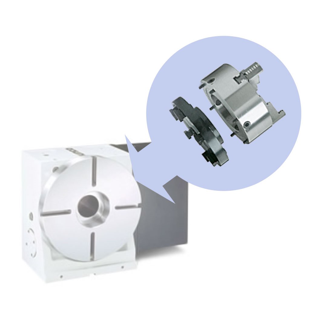 Picture of TMX 10in Set-Tru Steel Body 3-Jaw Scroll Chuck Package for Hurco H250 Rotary Table