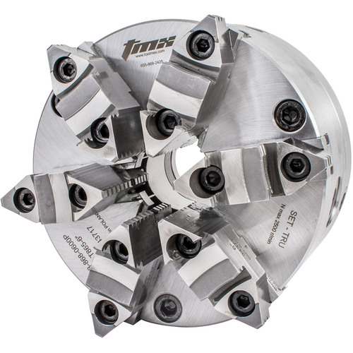 Picture of TMX 8in Set-Tru Steel Body 3-Jaw Scroll Chuck Package for HAAS HRT310 Rotary Table