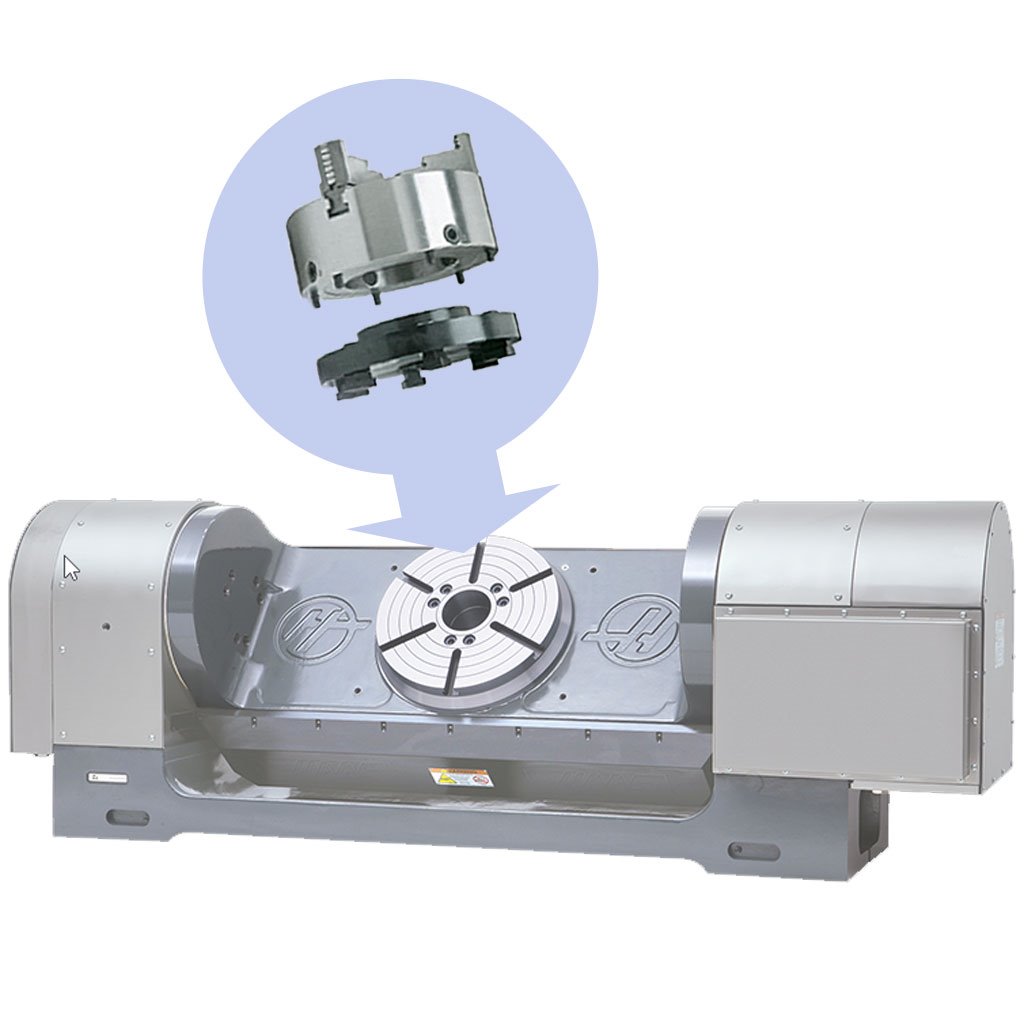 Picture of TMX 10in Set-Tru Steel Body 4-Jaw Scroll Chuck Package for HAAS TR310 Rotary Table