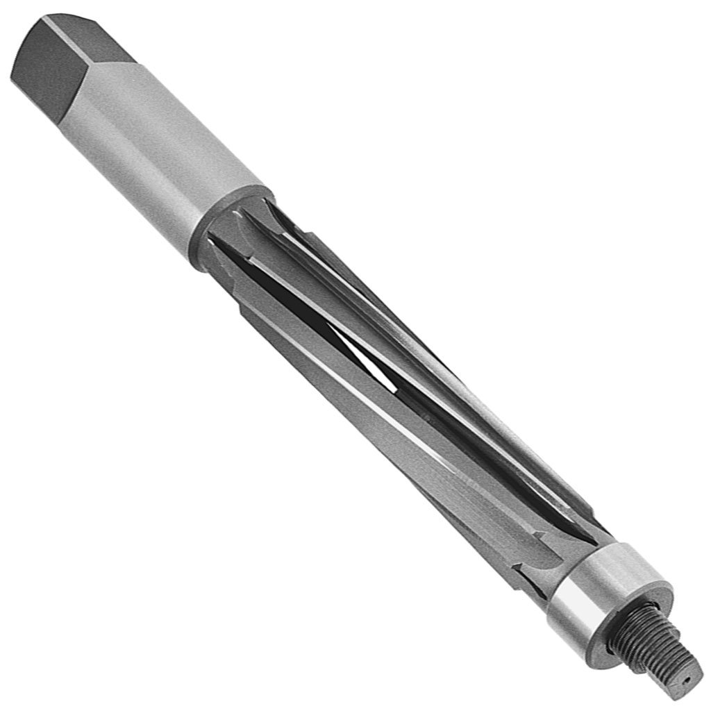 Picture of HSS TMX Expansion Hand Reamer Left hand helical flute, Right hand cut, 1" cutting diameter, 8 Flutes, 4-1/2" flute length x 10" overall length (OAL)