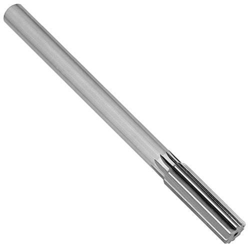 Picture of HSS Straight Flute Right Hand Cut (RHC) Straight Shank 45 Chamfer TMX Chucking Reamer Decimal Size .3190", 6 Flutes: 1-1/2" flute length x 6" overall length (OAL)