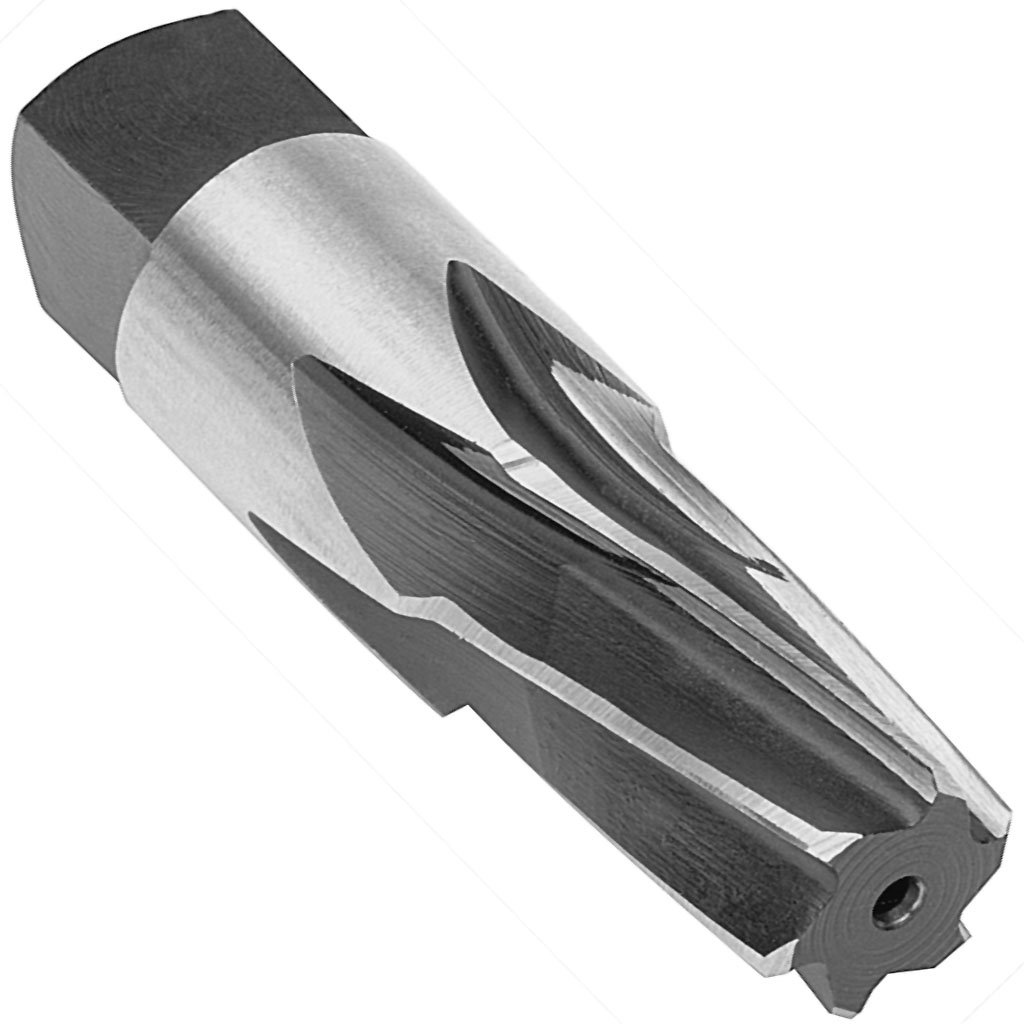 Picture of HSS TMX Taper Pipe Reamers with 3/4" taper per foot, Left Hand Helix, Right Hand Cut Flute, HSS, 1" size with 1.212 large end diameter x 1.103 small end diameter and 1-3/4" flute length x 3-3/4" overall length (OAL), 10 Flute