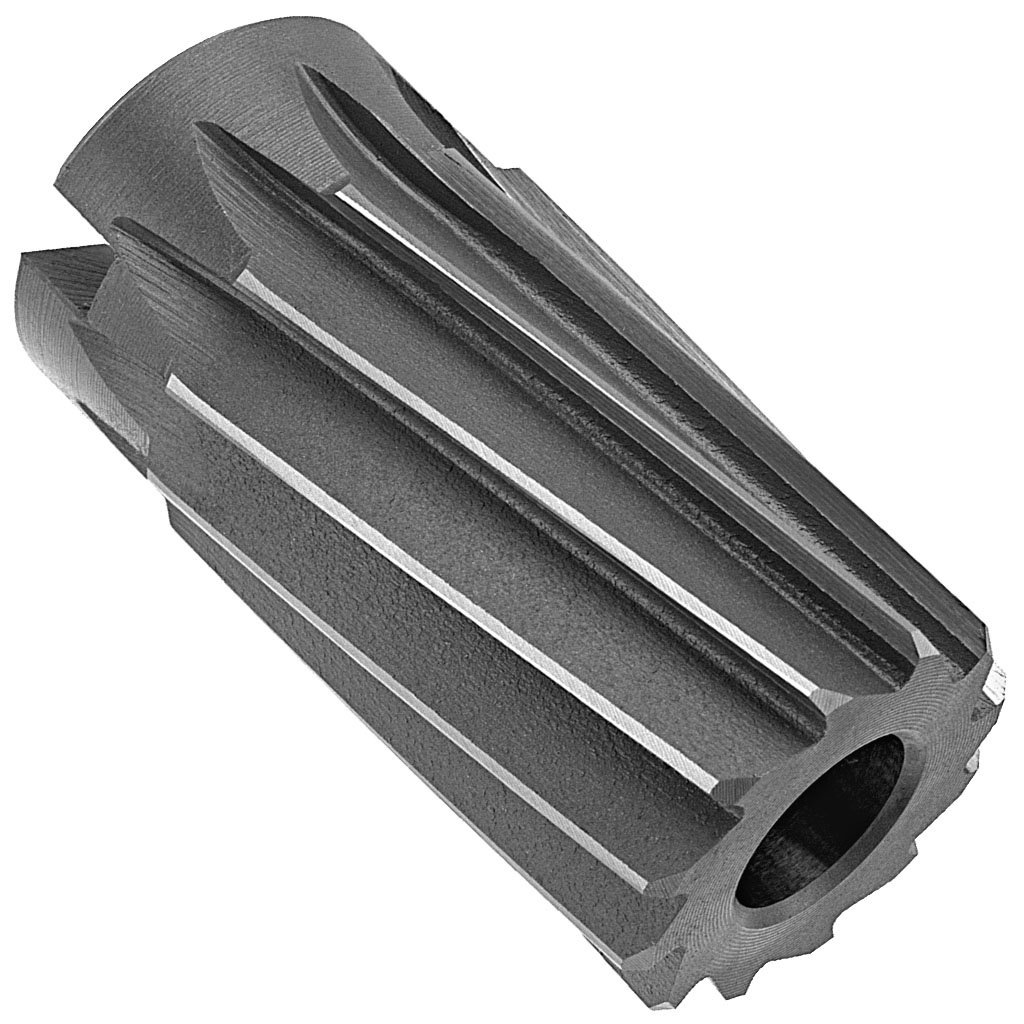 Picture of HSS (M2) TMX Shell Reamer 10 degree Left Hand Helix Flute, Right Hand Cut, 2-7/8" diameter x 1-1/2" hole diameter x 4" Overall Length (OAL)