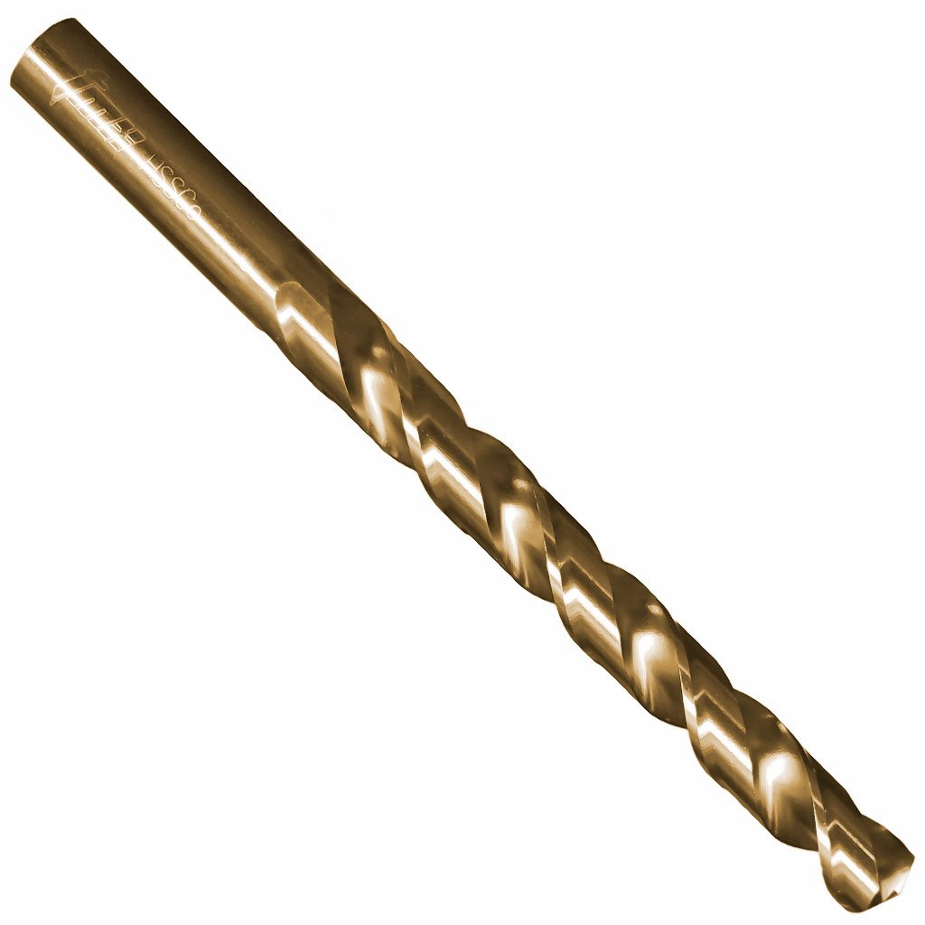 Picture of 1/32"(.0313") Heavy Duty Cobalt TMX Jobber Drill Straw/Amber color 135 Point 1/2" Flute x 1-3/8" OAL 10/pack