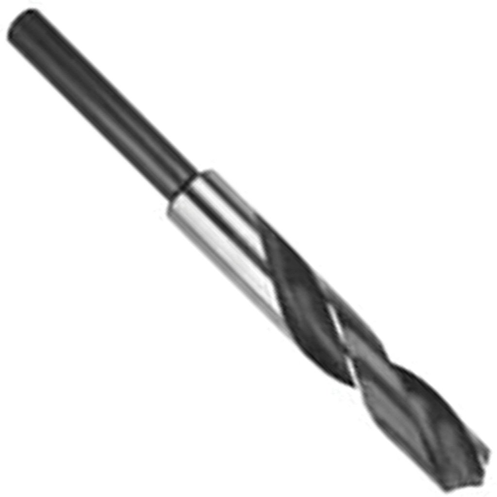 Picture of HSS TMX Reduced Shank Silver and Deming Drill with 1/2" Shank, General Purpose with 118 point, 21.5 mm (.8465") cutting diameter x 3" flute length x 6" overall length (OAL)