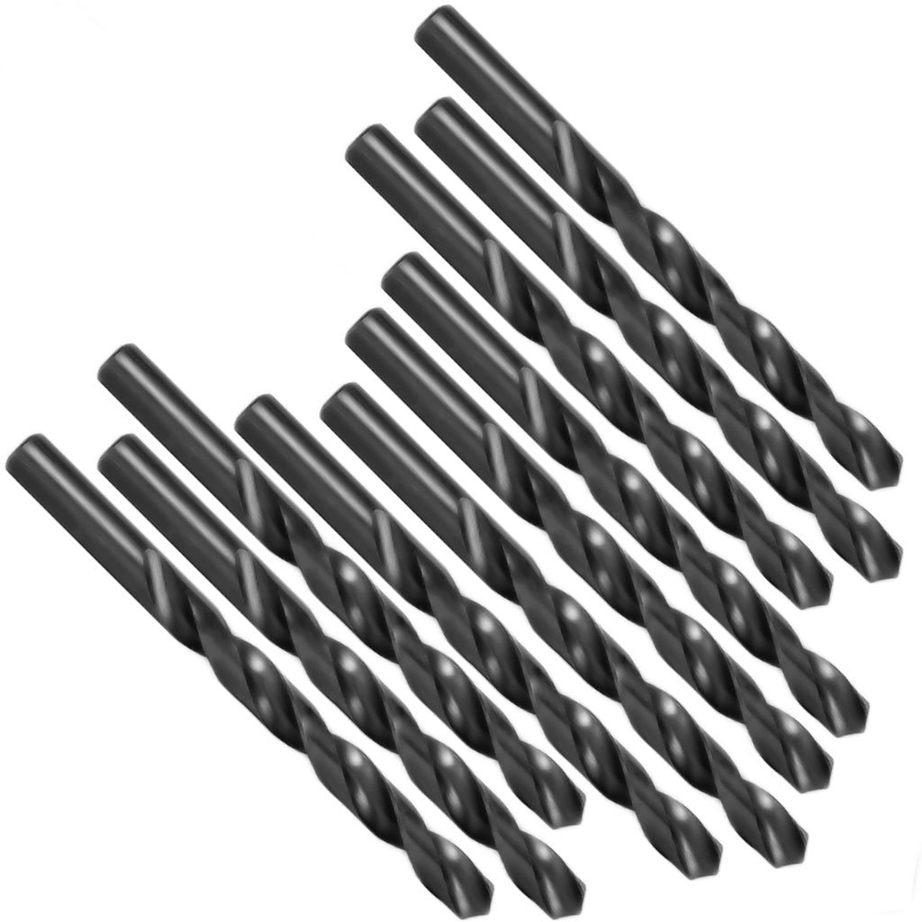 Picture of # 80 (.0135") General Purpose HSS TMX Jobber Drill Black Oxide 118 Point 1/8" Flute x 3/4" OAL 10/pack