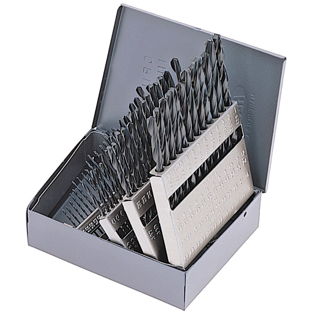 Picture of 60 Piece TMX General Purpose HSS Black Oxide Jobbers Drill Set with 118 point, Set includes #1 to # 60 in a metal index case