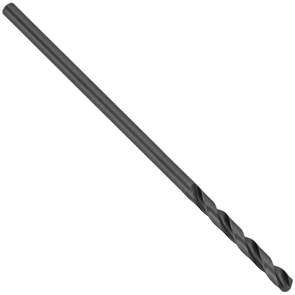 Picture of 27/64" (.4219") HSS Black Oxide 12" OAL Aircraft Extension Drill 135 Split Point 3-11/16" Flute 1/pack